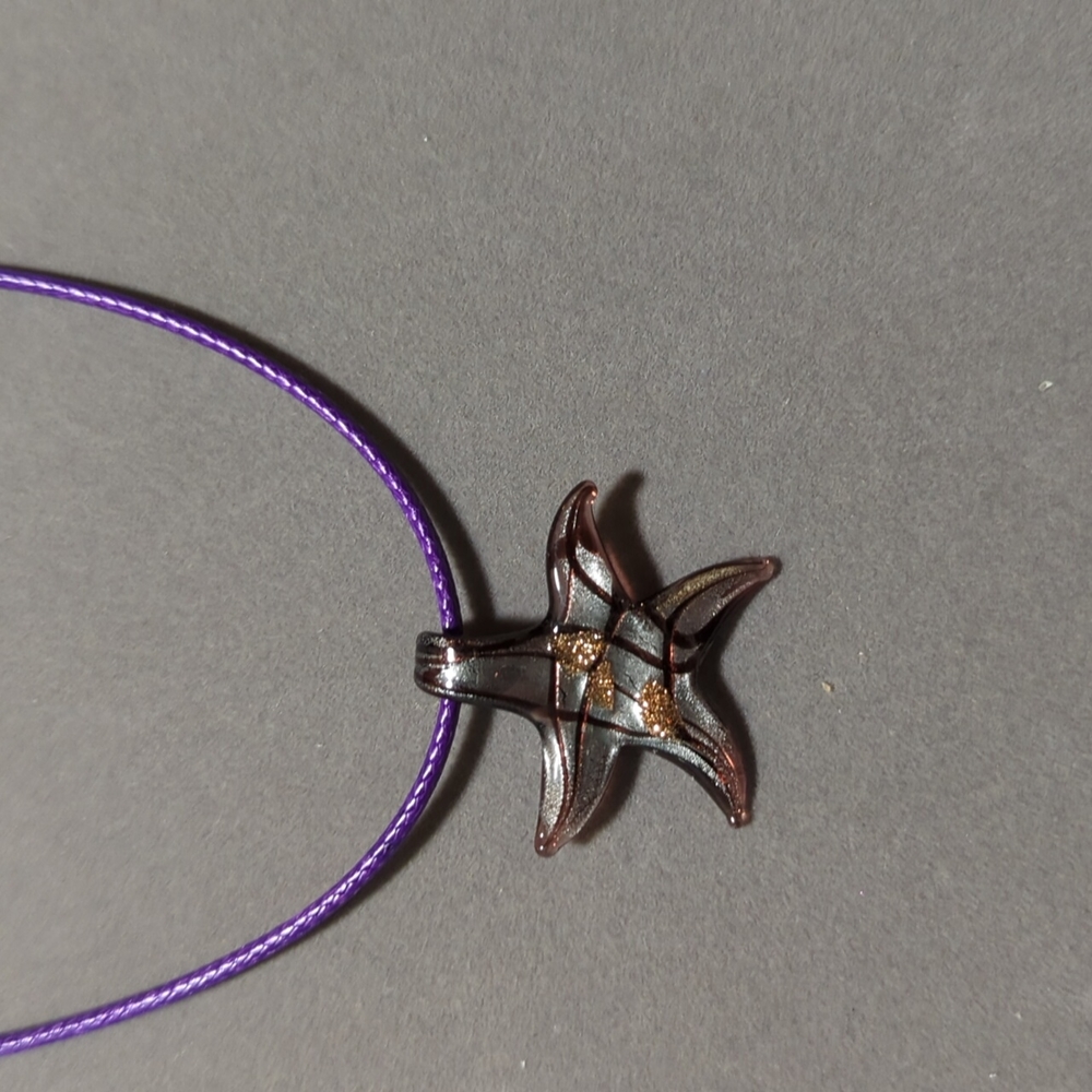 Small Lampwork Glass Starfish Necklace
